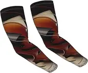 [FHEDVBN] Violin Sheet Music Arm Sleeves Compression Arm Covers for Men Women Outdoor Sun Sleeves Cooling Sports Sleeve, Black