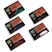 Retro Calligraphy Feather Dip Pen Writing Ink Notebook Fountain Pens Stationery