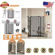 51.18" Extra Tall Cat Gate - Adjustable 29.5"-40.5" Pressure Mount Barrier