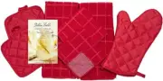 Kitchen Towels - Set Includes: Dish Cloths, Pot Holders, and Oven Mitt Bundle -