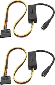 Binxind 2X DC 5525 to SATA Hard Drive Power Supply Cable DC 12V to SATA Hard Drive Cable with Step-Down Voltage Regulator