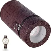 Portable Watch Winder, Automatic Single Watch Winder Storage Box with USB Charging Cable, 3 Control Modes, Table Storage Case, for Women and Men Mechanical Watch Brown