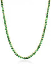 Sabrina Designs 14K 10.13 ct. tw. Emerald Tennis Necklace