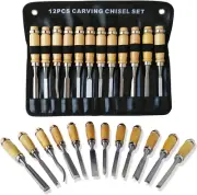 Wood Carving Chisels Sets - 12 Pcs, DIY Wood Carving Kit for Beginners, Sharp Wo