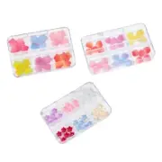 Flower Nail Charms,Resin Nail Rhinestones Heart Shaped Nail Gems Nail Diamonds