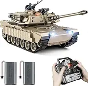 Remote Control Tank, Battle Tank with Smoking & Light & Sound &Volume Adjustment Military Vehicles Model Toys