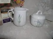 NEW in Box Corelle Shadow Iris Sugar & Creamer