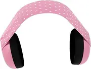 BRIGHTFUFU Ear Muffs Adjustable Noise Cancelling Ear Protection for Boy Girl and Comfortable Travel Essential for Sleep Airplane and Outdoor Activities Pink