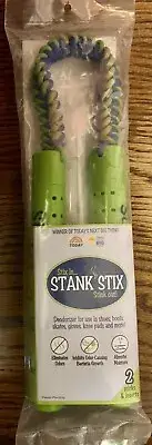 Stank Stix Shoe Deodorizer 2 Sticks & Inserts Odor Removal for Shoes Boots NEW