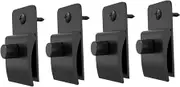4pcs Wall Clip Clothes Hanging Rack Quilt Hook Mounted Clothes Rack Rugs Clothing Hangers Tapestry Wall Hanger Scarf Hanger Quilt Display Plastic Black