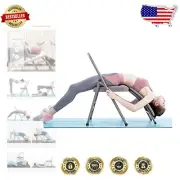 Gray Foldable Yoga Chair with Back Support - Enhance Core Strength & Well-being