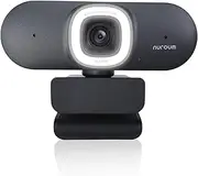 NUROUM 4K Webcam with Light for PC, Adjustable FOV, Premium CMOS Autofocus AI Auto-Framing, Noise Canceling Mics, Web Camera for PC/Laptop/Mac, for Streaming/Video Calling w/OBS/Twitch/Zoom/Teams