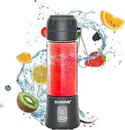 Nuwave Portable Blender for Shakes and Smoothies, On-the-GO Personal Blender with USB-C Rechargeable, 6-Piece-Blade for Crushing Ice, BPA Free 18 Oz Tritan Jar for Travel, Office and Sports