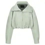 [YCH] Flat Collar Zip-Up Cotton Jacket