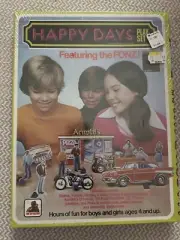 Vintage Happy Days Fonz Sealed Playset Motorcycle Chevy Awesome! TOY Factory!!!