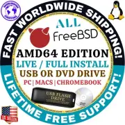 FreeBSD UNIX LIKE OS 14.3, 14.2, 14.1, 13.4 | FULL LIVE BOOT USB/DVD MAC/PC