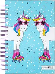 Yoobi A5 Unicorn Print Spiral Notebook