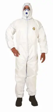 Frontier FRCVRLSMSWW02XL - Disposable Overall White Shield 2XL Sms Type 5/6