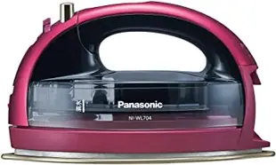 Panasonic 【日本代購】 松下電器無線蒸汽W 頭熨斗粉色NI-WL704-P