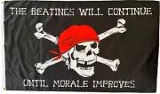 Pirate Flag The Beatings Will Continue Until Morale Improves Large Pirates Flag