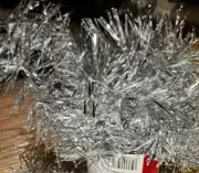 12ft Standard Tinsel Champagne Silver Shiny Garland NEW Tree Deco