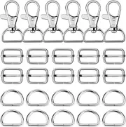 60pcs Swivel Clasps with swivel snap hook is 40mm/1.57inch in length, Silver