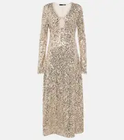 [Rotate] Rotate Sequined maxi dress AU 10 silver