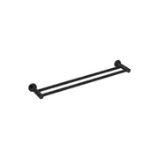 Amelie Deluxe Double Towel Rail 800mm Matte Black BDO1930DMB