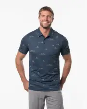 TRAVISMATHEW MENS FUN AND GAMES POLO SIZE MEDIUM NWT $95