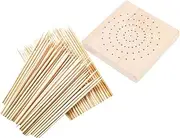 Tofficu 1 Set Clay Drying Table Skewers Cartoon Model Holder Clay Wedging Board Doll Rack Pottery Drying Rack Clay Figure Stand Cake Doll Stand Peg Board Stand Reusable Beige Wood