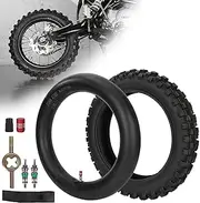 WEIYINGSI 80/100-12 3.00-12 Dirt Bike Tire and Inner Tube for 90cc 110cc 125cc SSR CRF XR70 CR60R KLX110 KX60 DRZ DS80 JR80 PW80 TTR90 YZ60 65SX Pit Dirt Bike