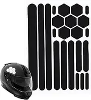 Reflective Black Stickers, Reflective Motorcycle Helmet Stickers, Waterproof Motorbike Adhesive Tape, Improve Night High Visibility, Multipurpose Adhesive Strips Tape for Scooters Bike