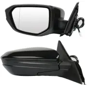 Power Mirrors LH RH HO1321283 For 16-21 Honda Civic Pair Black Smooth Foldaway (for: Honda Civic)