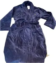 Brooks Brothers Bath Robe NEW S/M Navy Blue Terrycloth Belted Luxury Plush