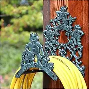 Hose Pipe Holder Cast Iron Heavy Duty Garden Hose Holder, Wall Mounted Water Hose Hanger, Wall Hanging Hose Rack Hose Reel Storage,Metal Hose Stand Hose Pipe Hanger