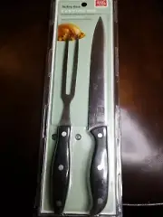 Good Cook 2 Piece Carving Set High Carbon Stainless Steel Tools Knife and Fork