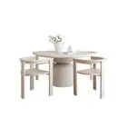 Milton Indoor 1.4m Round Wooden Dining Table with 4 x Jervis Chairs