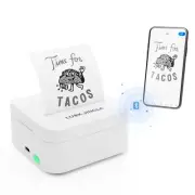 Mini Printer Sticker Wireless Bluetooth Thermal Study Printer with 2 Roll Paper