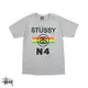 Stussy No.4 Fade 灰 短袖T恤 休閒 印花 彩虹 上衣 短T 美牌 Logo