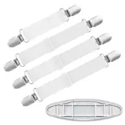 Ironing Board Cover Fasteners Binding 4 PC Elastic Straps Clips Keep Cushions