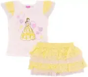 Beauty & the Beast Belle 2 PC Disney Character White, Size 5