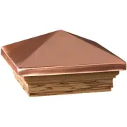 Deckorators 6 In. x 6 In. Plastic Top, Pressure Treated Pine Base Press-On Post