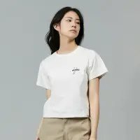 在飛比找新光三越 skm online優惠-【Dickies】女款雲白色純棉胸前簡約品牌文字印花短袖T恤