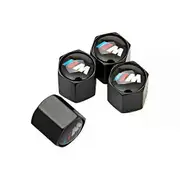 4pcs Metal Tire Valve Stem Caps Covers Auto Accessories Suitable for Bmw M M3 M5 M6 E90 E34 E36 E46 E60 E90 E39 E70 F10 F20 X5 X6 shry A-BLACK