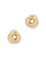 Bloomingdale's Fine Collection Small Love Knot Stud Earrings in 14K Yellow Gold