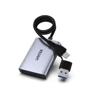Unitek HDMI Dual Port Adapter with 60cm Cable & USB-A&USB-C Connectors [V1427A]
