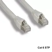 Kentek Gray 50ft Cat6 STP Cable Shielded 24AWG 550MHz Router Network Internet