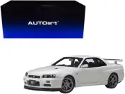1/18 Nissan Skyline GT-R R34 V-Spec II White Pearl RHD Model Car by Autoart