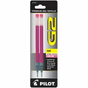 Pilot G2 Gel Pen Refill in Pink - Fine Point - Pack of 2 - NEW - Made in Japan