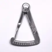 Dental Lab Wax Steel Measuring Scale Spring Metal Crown Gauge Caliper Ruler 10mm